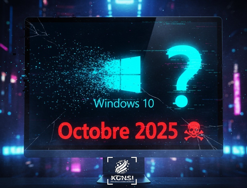 Article KGNSI sur la fin de Windows 10 : impact, conseils et alternatives pour particuliers et entreprises.
