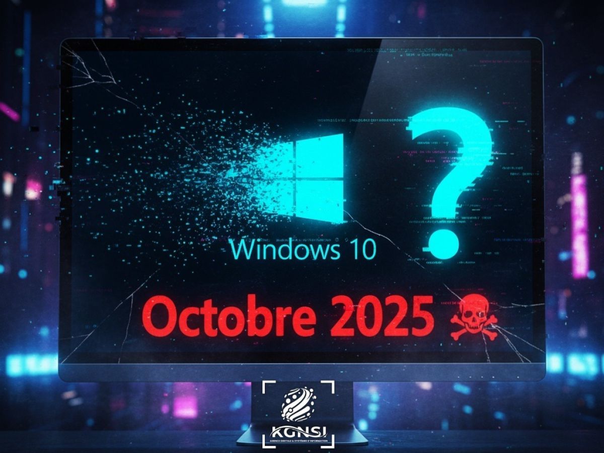 Article KGNSI sur la fin de Windows 10 : impact, conseils et alternatives pour particuliers et entreprises.